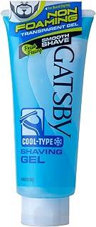 Gatsby Japan Shaving Gel - Cool Type | Non Foaming & Transparent Type | Contains Moisturizer | Contains Menthol For Fresh & Cooling Sensation | Trendy Beard Styling Shaving Gel For Men | 205gm