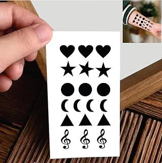 VANVATI Small Mini Star, Circle, Triangle And Heart Temporary Tattoo Sticker For Male And Female Tattoo Sticker