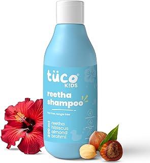 TuCo Kids Mild Shampoo With Soapnut, Almond, Henna, Pomegranate|Perfect For Soft, Smooth, Curly Tangled & Rough Hair|Paraben, Sls & Sulphate Free|Ph 5.5, Vegan & Tear Free|300 Ml (Pack Of 1) |