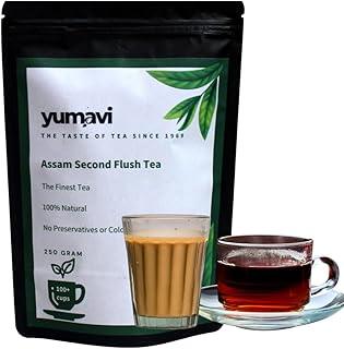Yumavi Assam Second Flush CTC Tea with Whole Leaves (250 gm) || Freshly Handpicked || Kadak, Strong Indian Chai || Zero Added Colours or Preservatives || Single Origin Chai