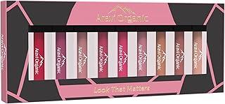 Aravi Organic Nude Shades & Pink Shades Soft Matte Long Stay Lipstick - Matte Liquid Lipstick With Almond Oil & Vitamin E - Waterproof & Ultra Smooth - 1.5 ml Each
