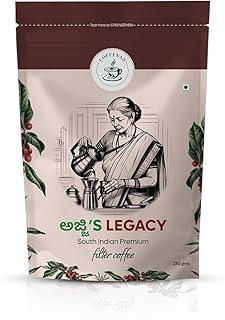 Coffenad Ajji’s Legacy Filter Coffee | Traditional 70:30 Coffee Chicory Blend | Coorg & Chikmagalur Beans | South Indian Filter Coffee Taste | 250 gm
