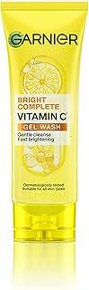 Garnier Skin Naturals Bright Complete Vitamin C Face Wash Gel | Gentle Cleanser - Vitamin C Face Wash For Brighter and Glowing Skin | Reduces Dullness | Daily Cleanser, For all Skin Types, 100g
