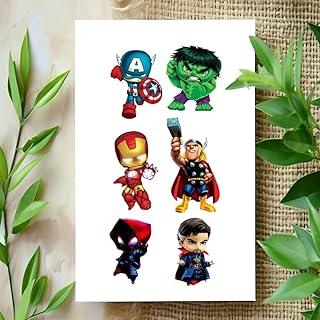 Komstec Baby Superheros Multicolor Tattoo Temporary Tattoo Stickers For Male And Female Fake Tattoo Waterproof Tattoo body Art