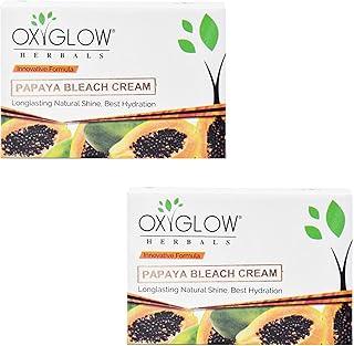OxyGlow Herbals Bleach Cream Papaya Enriched with Goodness of Papaya| Hydrates & Rejuvenates the Skin| Gives Instant Glow & Exfoliates Dead Skin 50Gram(Pack of 2)