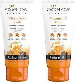 OXYGLOW Vitamin C Scrub,Niacinamide & Aloe Vera for Radiance Skin,Reduce Sun Damage,Deep Cleansing,Reduce Dark Spot (PO2)