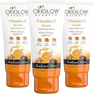 OXYGLOW Vitamin C Scrub,Niacinamide & Aloe Vera for Radiance Skin,Reduce Sun Damage,Deep Cleansing,Reduce Dark Spot (PO3)