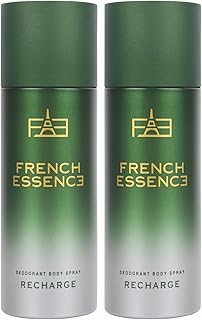 FRENCH ESSENCE Deodorant Spray Perfume/Deodorant for men/Men Deo/Body Spray for men,Long Lasting Fragrance, Fresh Scent (Recharge) - 150ml combo offer Pack of 2