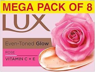 Lux Radiant Glow rose Vitamin C & E For Superior Glow Offer Pack of 8 x 150g