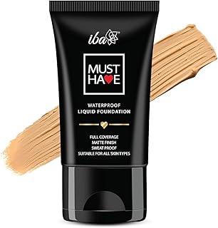 Iba Must Have Waterproof Liquid Foundation - Medium Beige, 30ml | Full Coverage | Long Lasting | Oil Free & Lightweight Matte Finish | Face Makeup | 100% Natural | Halal Certified & Vegan Makeup