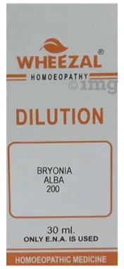 Wheezal Bryonia Alba Dilution 200 bottle of 30 ml dilution