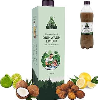 Forest Lab Organic Dishwash Liquid Gel | Bio-Enzyme Powered| Baby & Pet Safe -No Harmful Chemicals (Paraben, SLS Free) | Eco-Friendly | Natural & Plant-Based Ingredients (750 ml (Pack of 1))