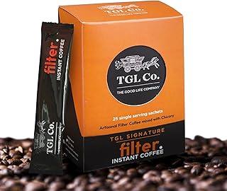 TGL Co. Signature Instant Filter Coffee Sticks | Premium Instant Coffee Sachets | 25 Sachets | Coffee-Chicory Blend | Boost Energy | No Artificial Flavour
