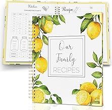 Recipe Book To Write In Your Own Recipes - Blank Family Cook Book Journal to Create Your Own DIY 100 Page Cookbook - Spiral Bound Recipe Organizer, Empty Recipe Notebook with Hardcover & Thick Paper