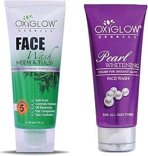 OxyGlow Herbals Neem Tulsi Face Wash 100 gm & OxyGlow Herbals Pearl Whitening Face Wash 100 gm (Combo Pack)