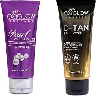 Pearl Whitening Face Wash 100 gm & OxyGlow Herbals D-TAN Face Wash 100 Gm (Combo Pack)