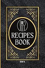 Blank Recipe Book to Write in Your Own Recipes for Men : Create your Personal Cookbook