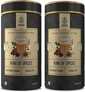 Hindraj | King of Spices Masala | Masala Tea Loose Leaf | 360 g (2×180 g) | Authentic Indian Masala Chai | Immunity Boosting, Strong & Spicy, 100% Natural Ingredients