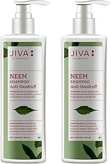 Jiva Neem Shampoo 200ml | 100% Pure & Natural | Removes Impurities, Nourishes Hair, And Prevents Dandruff | Antifungal & Antibacterial | Pacifies Pitta & Kapha Doshas (Pack Of 2)