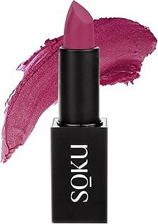 SOKU Censored Matte Long Lasting Lipstick for Women | Creamy Lipstick | Enriched with Jojoba Oil | Moisturising & Waterproof | Smooth Finish & Lightweight (Crushing On You 02) - 4.2g