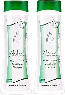 Natural's Care For Beauty The Essence Of Nature Neem Aloevera Conditioner Shampoo For Hair 500Ml Each (Pack Of 2)