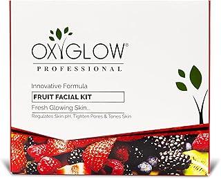 Oxyglow Innovative Formula Fruit Facial Kit Fresh Glow Cream for all type Of Skin| Face Cleanser, Facial Scrub, Massage Cream, Mask, Fruit Extracts and Serum| White| 260 Gram | Pack Of 1