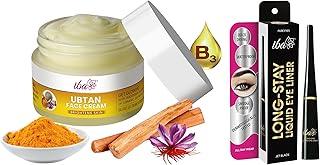 Iba Long Stay Liquid Eyeliner, Jet Black, 6.5ml l Waterproof, Smudge Proof l Halal Certified & Vegan Makeup Ubtan Face Cream, 50g with Turmeric, Sandalwood & Saffron For Brightens Skins