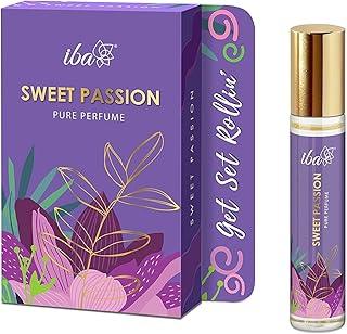 Iba Pure Perfume - Sweet Passion 10 ml, Premium Long Lasting Fruity and Floral Fragrance for Women | Skin Friendly Fresh Perfume for Everyday Fragrance | Alcohol Free | Halal Certified & Vegan