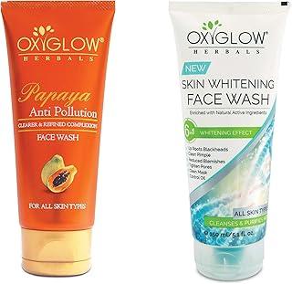 OxyGlow Herbals Papaya Face Wash 100 Gm & OxyGlow Herbals Skin Whitining Face Wash 150 ml (Combo Pack)