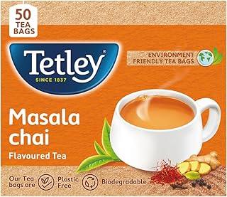 Tetley | Masala Chai With Natural Flavour | Black Tea | 50 Tea Bags, 100 Grams
