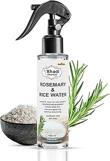 Khadi Omorose Rosemary & Rice Water Hair Growth Spray, 100ml | Adds Shine & Helps Reduce Hairfall, Strengthens Hair | For All Hair Types | For Men & Women