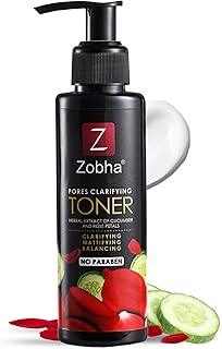 Zobha Pore Clarifying Toner – Alcohol-Free, 100% Natural Rose Fragrance | Soothing, Pore-Tightening & Oil-Control for All Skin Types – 100ml