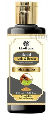 Khadi Care Shampoo Herbal Amla and Reetha bottle of 210 ml shampoo