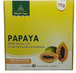 Khadi Pure Papaya Mini Facial Kit, 75 g, Beige,KPPAPAYAFKX1