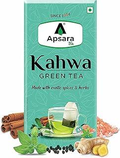 APSARA Detoxifying Kahwa Green Tea - 36 Tea Bags, Spiced Kashmiri Desi Kahwa Green Tea, Immunity Booster, Blended with Rock Salt, Tulsi, Cardamom, Cinnamon, Black Pepper, Ashwagandha Tea