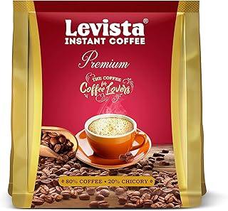 Levista Premium Instant Coffee (50 Gram Pouch) | Premium Blend of 80% Coffee & 20% Chicory| Caffeine Coffee with Rich Bold Flavour for an Energising Experience