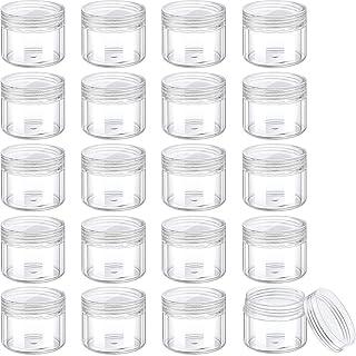 Hunky Dory 72pcs 15grams Unbreakable Plastic Transparent with Clear Cap Cosmetics Shan Container for Creams,Lip Balm, Body Butter, Essential oil, Costemic, Makeup Use