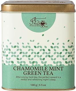 The Indian Chai - Chamomile Mint Green Tea 100g for Digestion, Good Sleep and Weight Loss