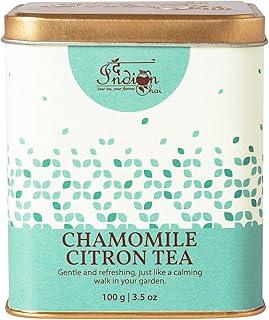 The Indian Chai - Chamomile Citron Tea 100g | Relaxing Herbal Green Tea Blend with Chamomile, Hibiscus, Lemon Balm & Citrus Peels | Digestive Support, Skin Glow & Daily Calm