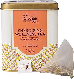 The Indian Chai – Energising Wellness Tea 30 Pyramid Tea Bags | With Yerba Mate, Ashwagandha, Ginseng, Ginkgo, Nettle & Green Tea | Herbal Blend for Energy, Focus, Digestion & Metabolic Support