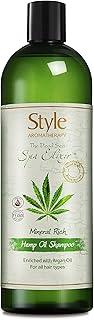 Style Aromatherapy Professional Hemp Seed Oil Shampoo | Intense Hydration & Repair | Frizz Control & Scalp Balance for All Hair Types | Nourishing with Dead Sea Minerals | SLS & Paraben Free | For Smoothening & Straightening | 400 ML