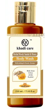 Khadi Care Herbal Woody Body Wash bottle of 210 ml body wash