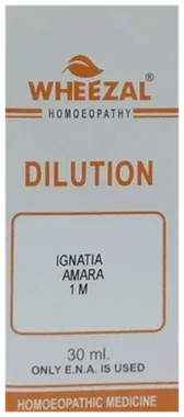Wheezal Ignatia Amara Dilution 1M bottle of 30 ml dilution