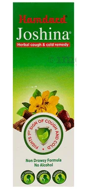 Hamdard Joshina Herbal Cough & Cold Syrup | Non-Drowsy Formula & No Alcohol bottle of 100 ml syrup