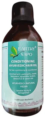 Earthy Sapo Conditioning Ayurvedic Hair Oil bottle of 100 ml oil