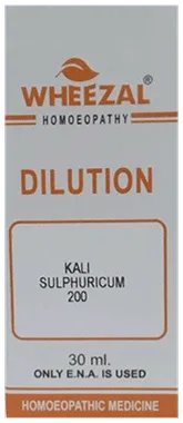 Wheezal Kali Sulphuricum Dilution 200 bottle of 30 ml dilution