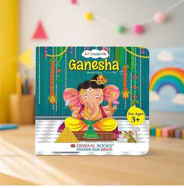 Oswaal Mythological stories- Illustrated Board Book Ganesha, An Enchanting story from Indian Mythology for Kids, Age 3+
