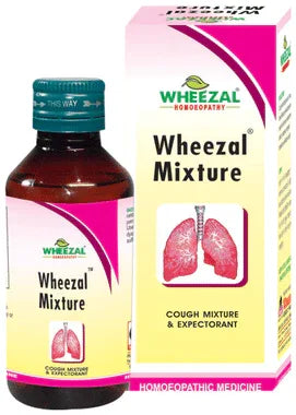 Wheezal Mixture Syrup bottle of 60 ml syrup