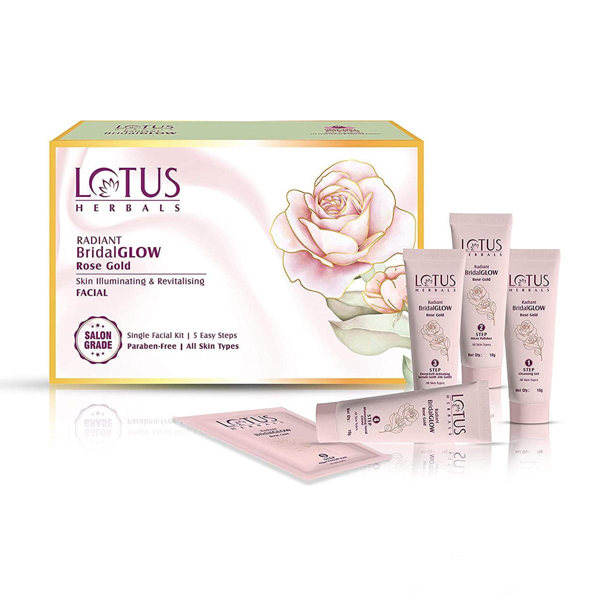 Radiant BridalGLOW ROSE GOLD Skin Illuminating & Revitalising Facial 4IN1 Kit