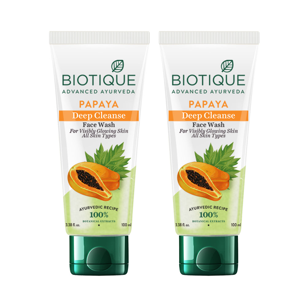 Papaya Deep Cleanse Face Wash - Pack of 2 (100ml)